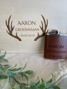 Groomsmen Proposal Box & Flask Set