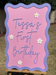 Birthday Party Sign - Tessa