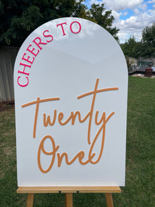 Birthday Party Sign - Cheers To