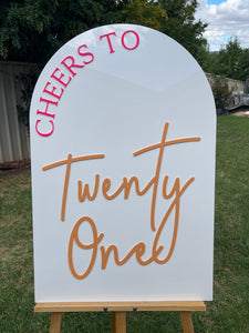 Birthday Party Sign - Cheers To