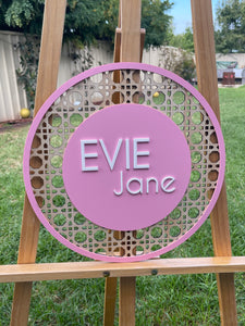 Kids Name Sign - Rattan