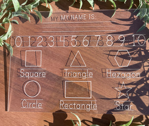 Educational Tracing Board - Shapes & Numbers