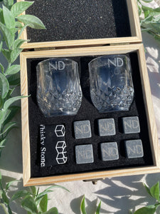 Whisky Glass & Stone Wedding Set