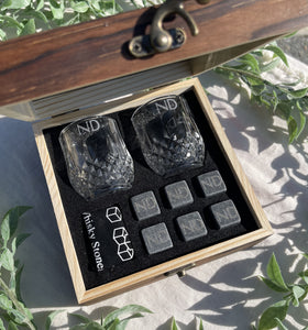 Whisky Glass & Stone Wedding Set