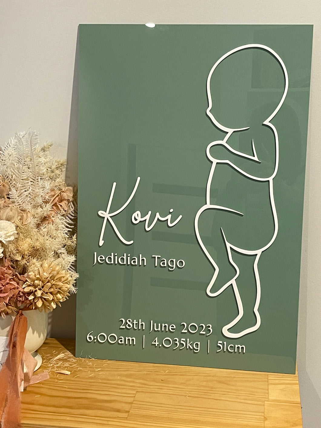 1:1 Newborn Baby Scale Plaque