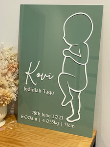 1:1 Newborn Baby Scale Plaque