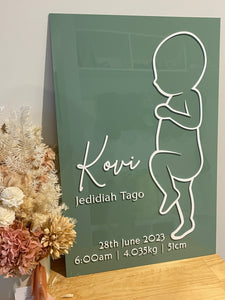 1:1 Newborn Baby Scale Plaque