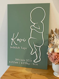 1:1 Newborn Baby Scale Plaque