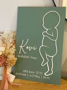 1:1 Newborn Baby Scale Plaque