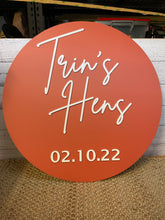 Load image into Gallery viewer, Hen&#39;s Party Sign - Trin&#39;s Hens
