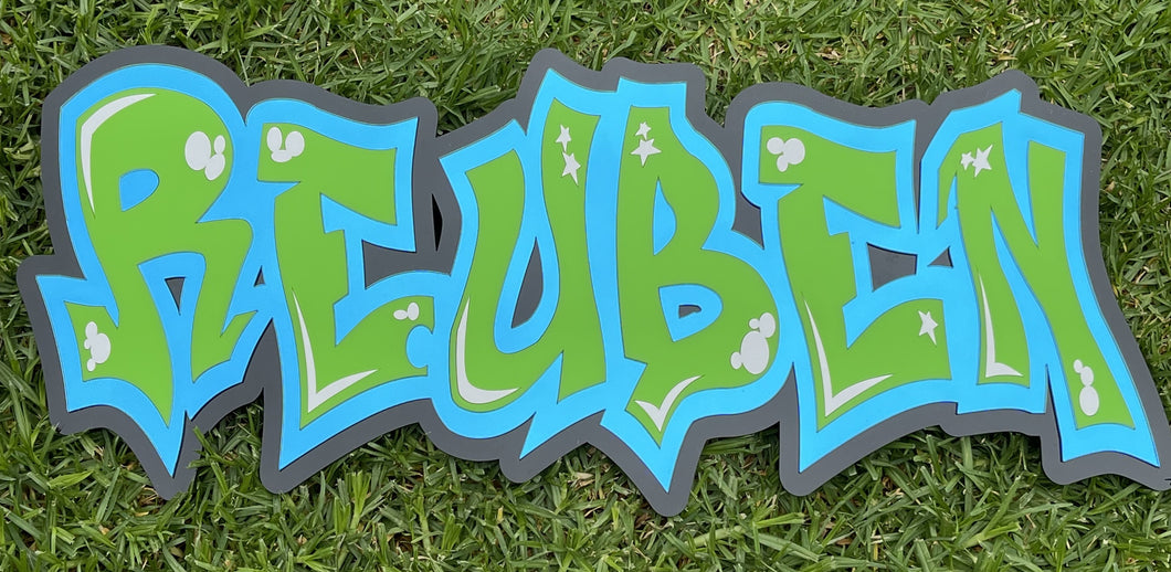 Kids Name Sign - Graffiti