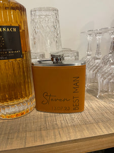 Engraved Groomsmen Whisky Flask