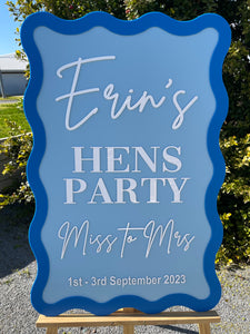 Hen's Party Sign - Erin's Hen's Party