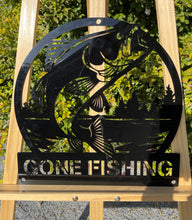 Load image into Gallery viewer, Gone Fishing Sign
