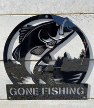 Load image into Gallery viewer, Gone Fishing Sign
