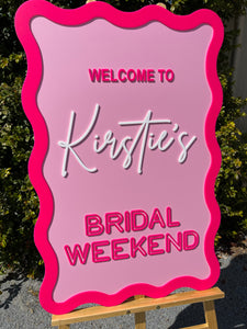 Hen's Party Sign - Bridal Weekend