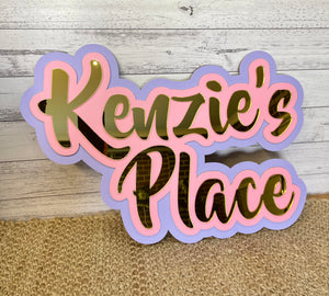 Kids Name Sign - Triple Layer