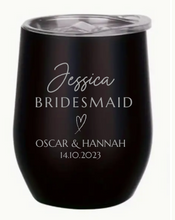 Load image into Gallery viewer, Engraved Bridesmaid Insulated Wine Tumblers
