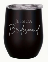 Load image into Gallery viewer, Engraved Bridesmaid Insulated Wine Tumblers
