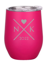 Load image into Gallery viewer, Engraved Wedding Insulated Wine Tumblers
