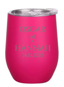 Engraved Wedding Insulated Wine Tumblers