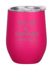 Load image into Gallery viewer, Engraved Wedding Insulated Wine Tumblers
