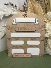 Load image into Gallery viewer, First/Last Day Board - Arch with Blank Name
