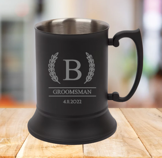 Beer Mug (Matte Black) - Wedding