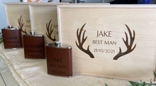 Load image into Gallery viewer, Groomsmen Proposal Box &amp; Flask Set
