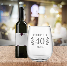 Load image into Gallery viewer, Engraved Stemless Birthday Wine Glass
