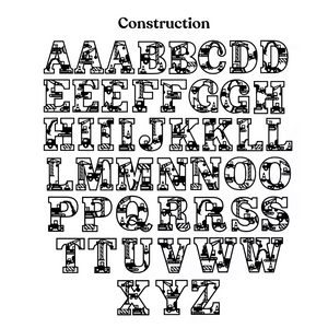 Construction Themed Letters