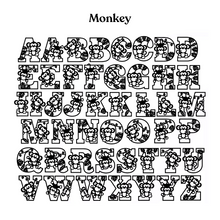 Load image into Gallery viewer, Monkey Themed Letters
