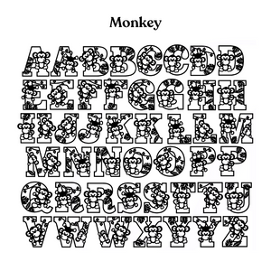 Monkey Themed Letters