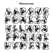 Load image into Gallery viewer, Motorcross Themed Letters
