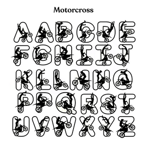 Motorcross Themed Letters