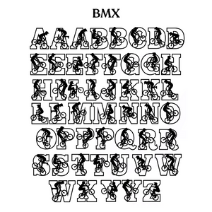 BMX Themed Letters