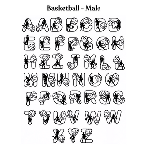 Basketball Themed Letters