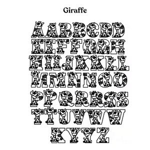 Giraffe Themed Letters