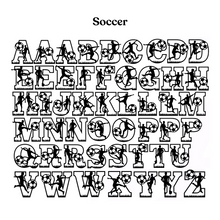 Load image into Gallery viewer, Soccer Themed Letters
