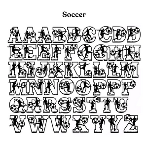 Soccer Themed Letters