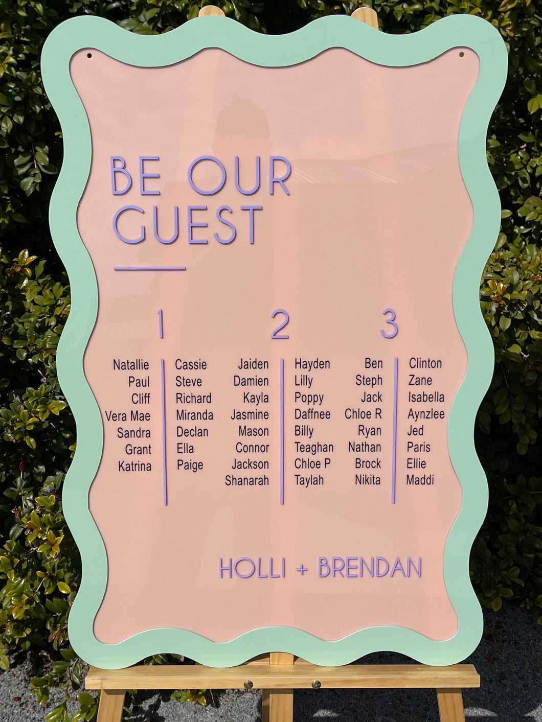 Seating Chart - Be Our Guest