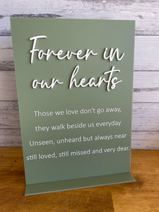 Reception Sign - Forever In Our Hearts