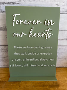 Reception Sign - Forever In Our Hearts