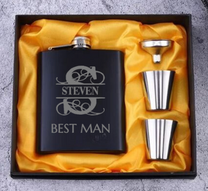 Whisky Flask Groomsmen Set