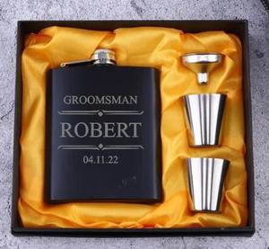 Whisky Flask Groomsmen Set