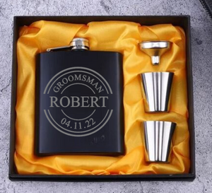 Whisky Flask Groomsmen Set