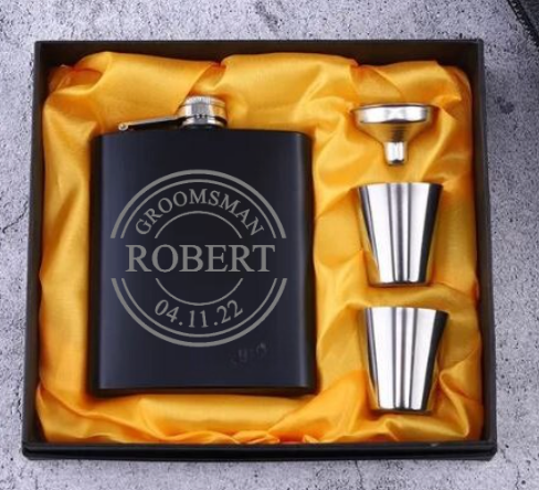 Whisky Flask Groomsmen Set