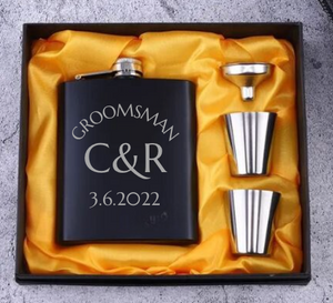 Whisky Flask Groomsmen Set