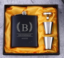 Load image into Gallery viewer, Whisky Flask Groomsmen Set
