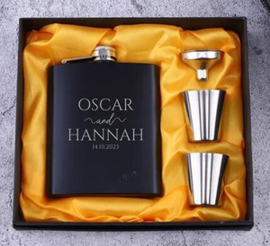 Whisky Flask Wedding Set